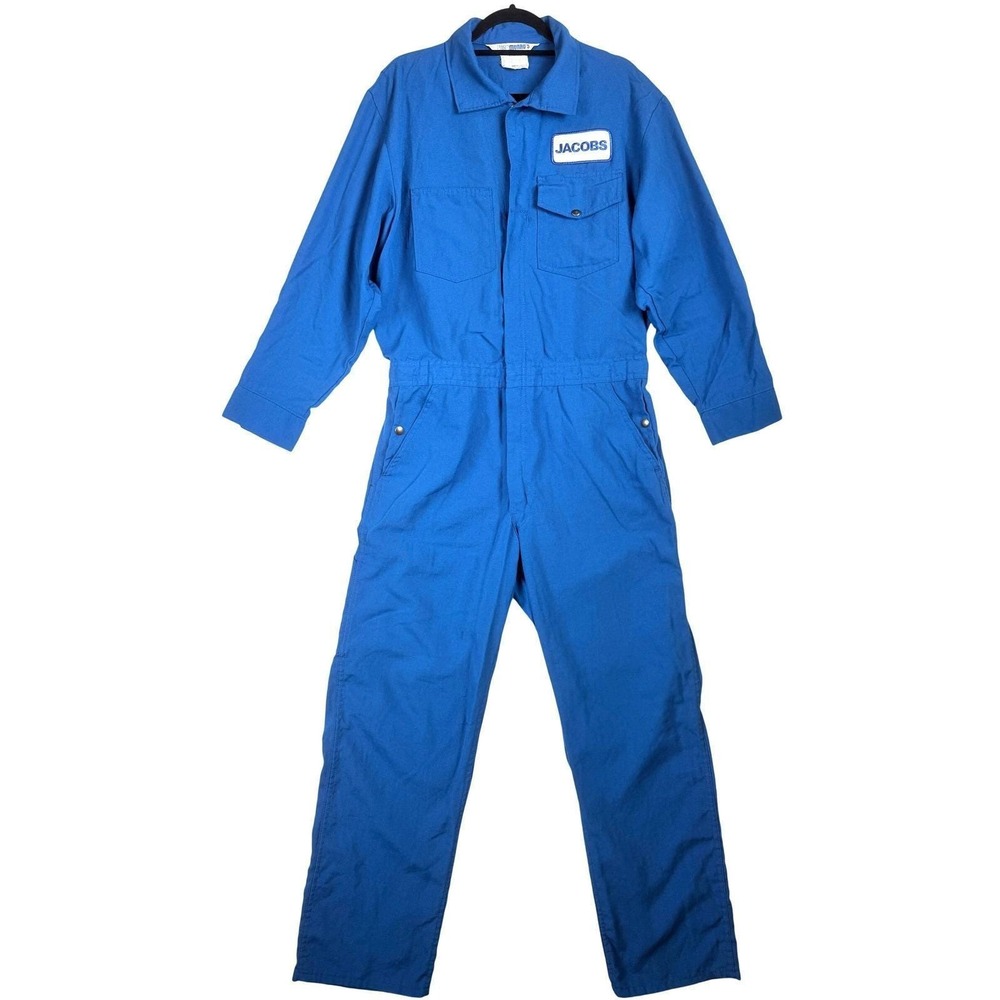 Vintage 90s Munro's Nomex‎ IIIA Coveralls 46R USA Jacobs Blue FR Workwear Men's
